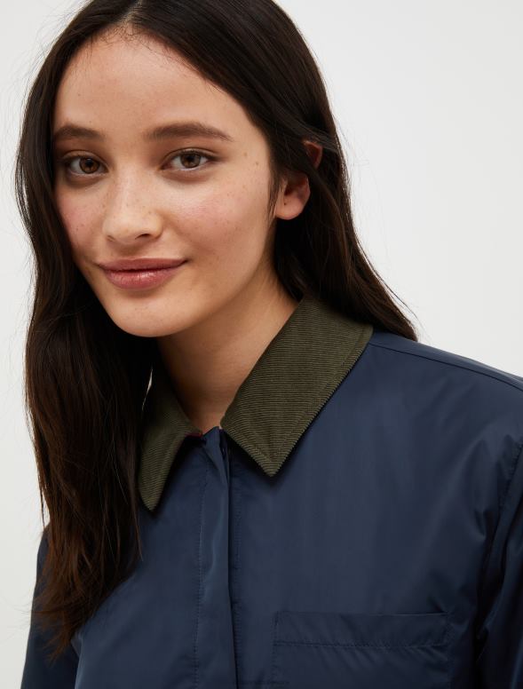 apģērbu 8VJP915 pusnakts zils polsterēta žakete sievietes MAX&Co.