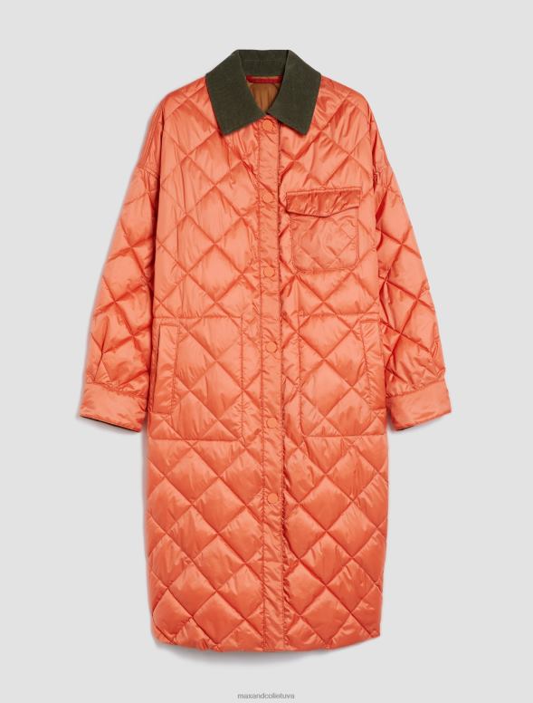 apģērbu 8VJP918 terakota apgriežams stepēts mētelis sievietes MAX&Co.