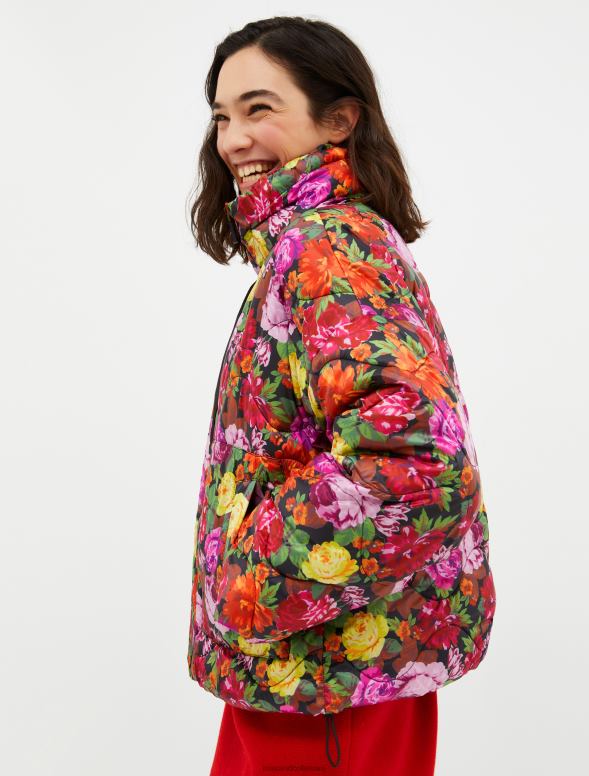 apģērbu 8VJP923 ceriņu raksts puķains polsterēts jaka ar ziediem sievietes MAX&Co.