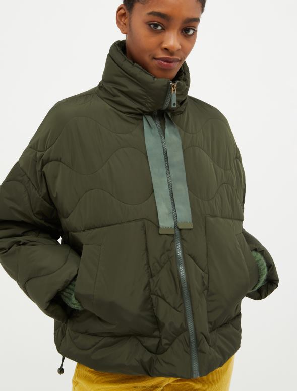 apģērbu 8VJP924 dubļu brūns jaka ar aukliņu polsterēta sievietes MAX&Co.