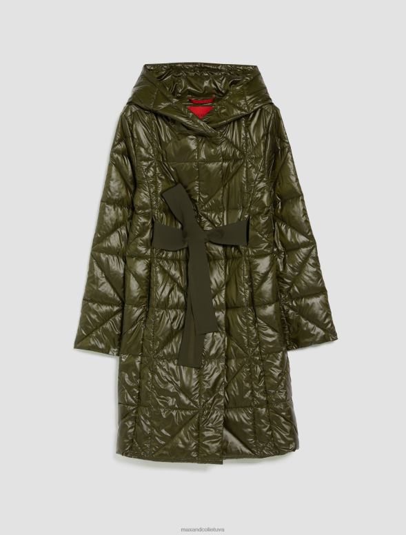 apģērbu 8VJP927 haki zaļš stepēts mētelis ar kapuci sievietes MAX&Co.