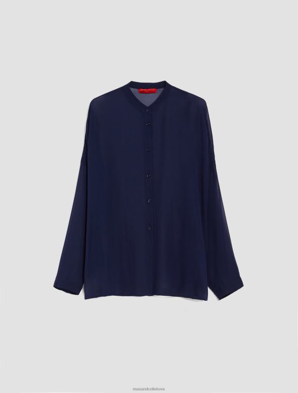 apģērbu 8VJP441 pusnakts zils Džordžeta krekls sievietes MAX&Co.