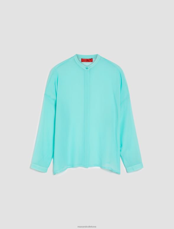 apģērbu 8VJP445 pasteļzaļa Džordžeta krekls sievietes MAX&Co.