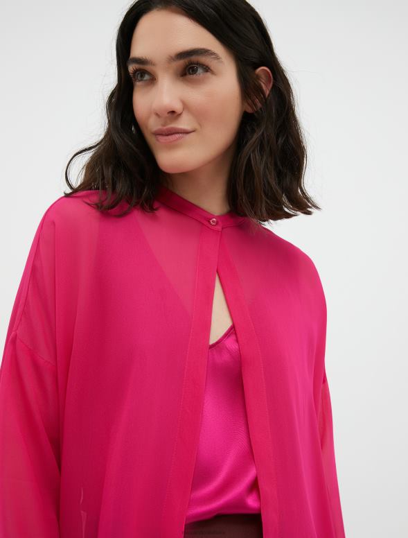 apģērbu 8VJP446 rozā Džordžeta krekls sievietes MAX&Co.