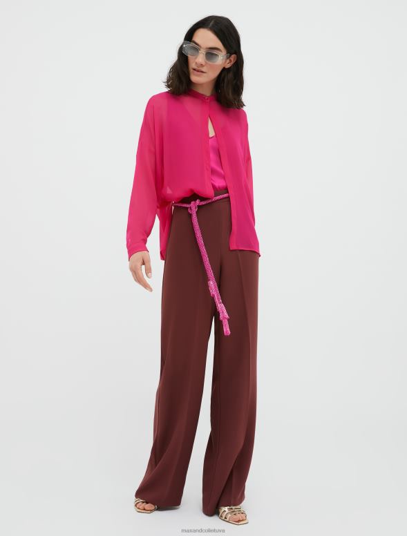 apģērbu 8VJP446 rozā Džordžeta krekls sievietes MAX&Co.