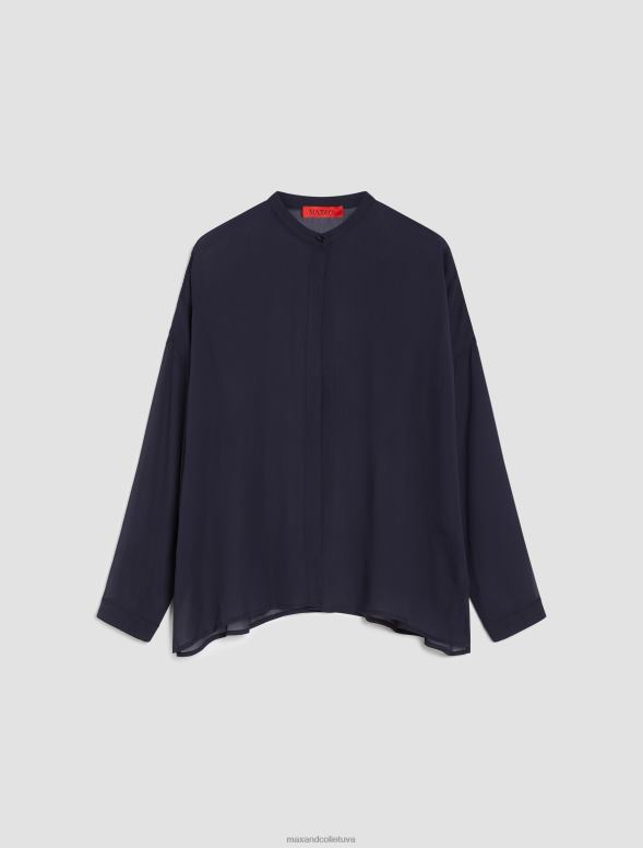 apģērbu 8VJP447 pusnakts zils Džordžeta krekls sievietes MAX&Co.