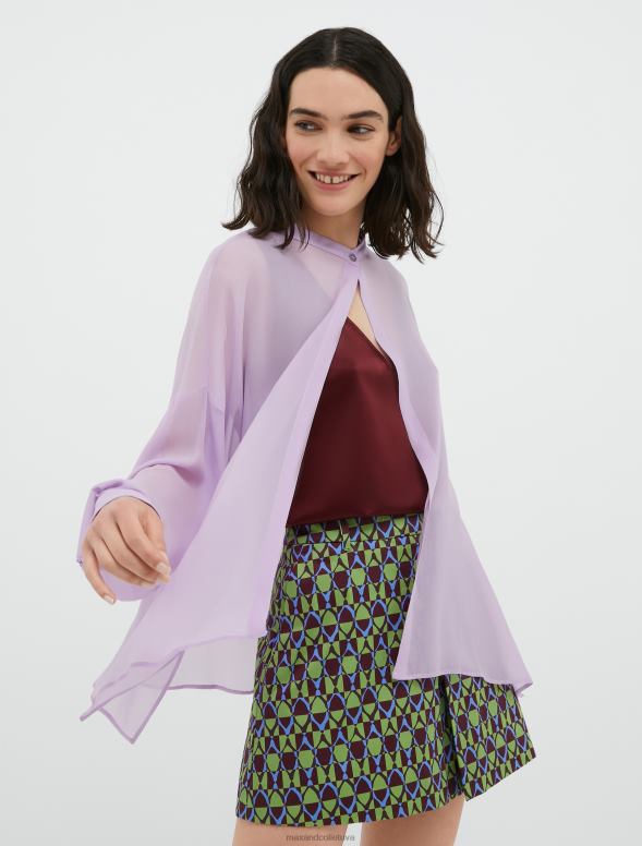 apģērbu 8VJP448 ceriņi Džordžeta krekls sievietes MAX&Co.