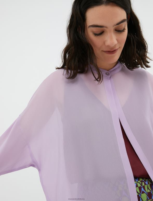 apģērbu 8VJP448 ceriņi Džordžeta krekls sievietes MAX&Co.