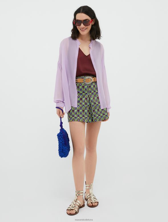 apģērbu 8VJP448 ceriņi Džordžeta krekls sievietes MAX&Co.