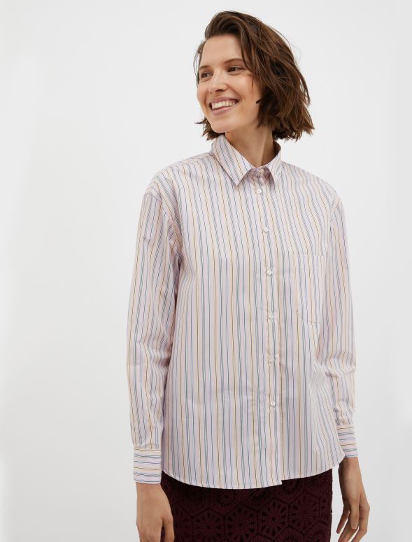 apģērbu 8VJP458 rozā rozā raksts kokvilnas-poplīna krekls sievietes MAX&Co.