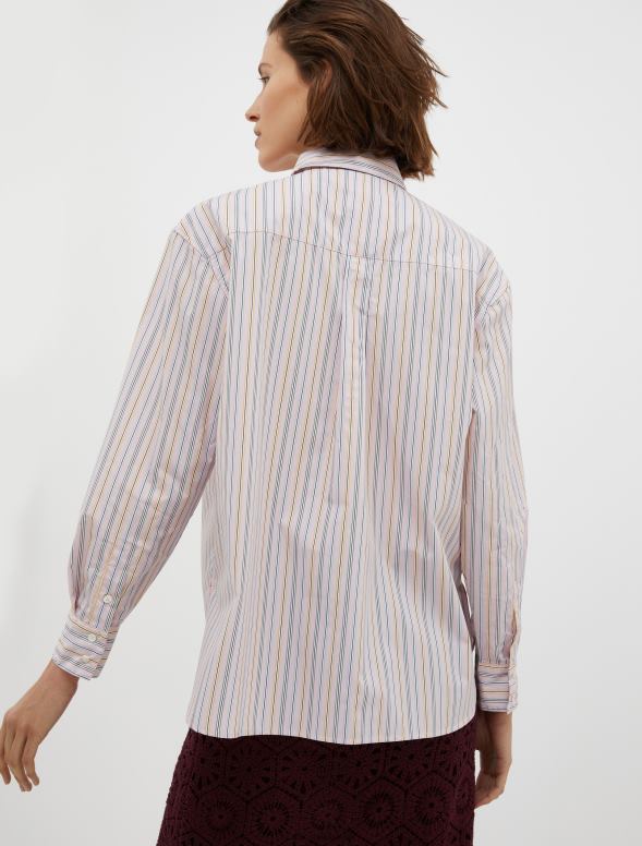 apģērbu 8VJP458 rozā rozā raksts kokvilnas-poplīna krekls sievietes MAX&Co.