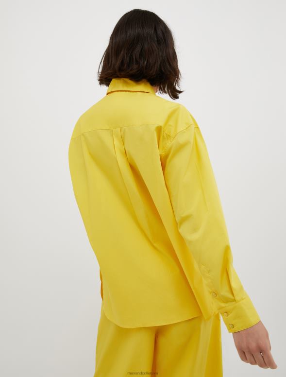 apģērbu 8VJP460 citronu kokvilnas-poplīna krekls sievietes MAX&Co.