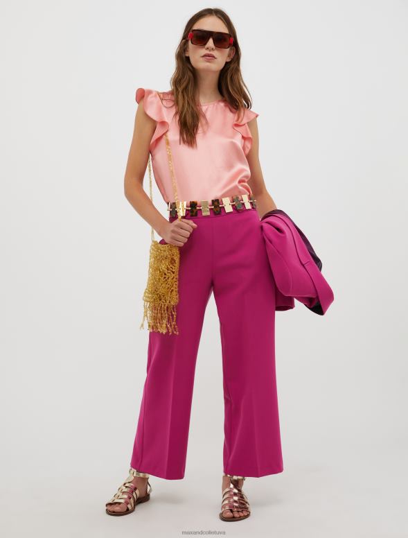 apģērbu 8VJP478 rozā zīda-satīna blūze sievietes MAX&Co.