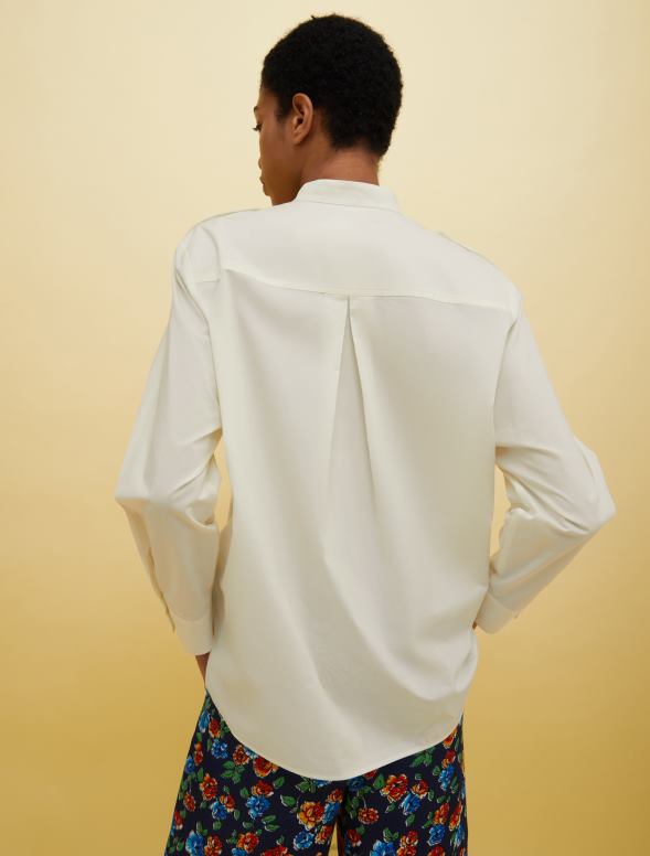 apģērbu 8VJP506 balts cilvēki, vietas, krāsains safari krekls sievietes MAX&Co.