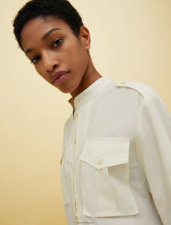 apģērbu 8VJP506 balts cilvēki, vietas, krāsains safari krekls sievietes MAX&Co.