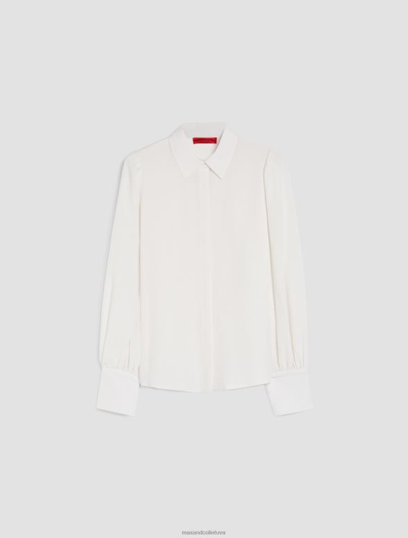 apģērbu 8VJP519 ziloņkauls zīda maisījuma krepa dešīna krekls sievietes MAX&Co.