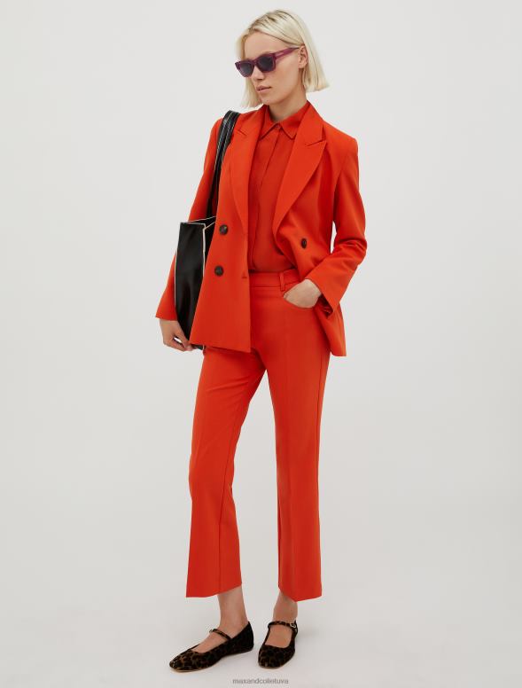 apģērbu 8VJP520 apelsīns zīda maisījuma krepa dešīna krekls sievietes MAX&Co.