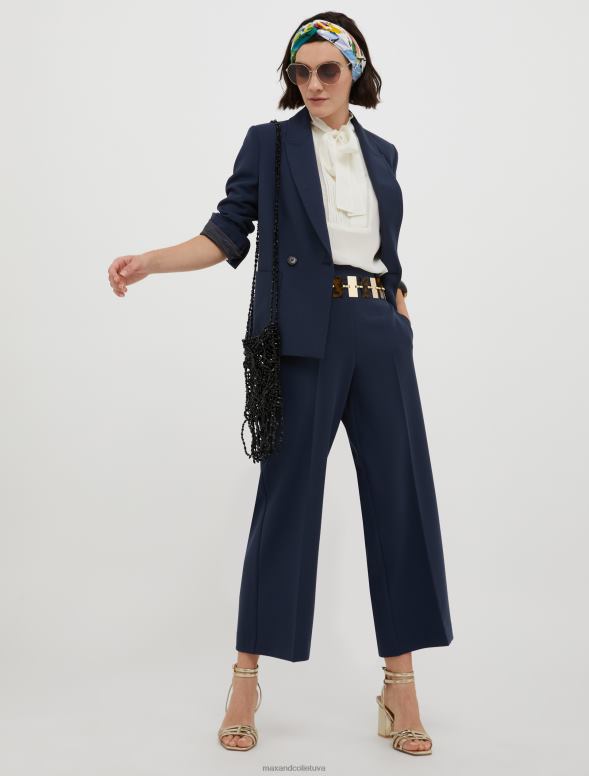 apģērbu 8VJP527 balts raksts kroku krekls un zīda blūze sievietes MAX&Co.