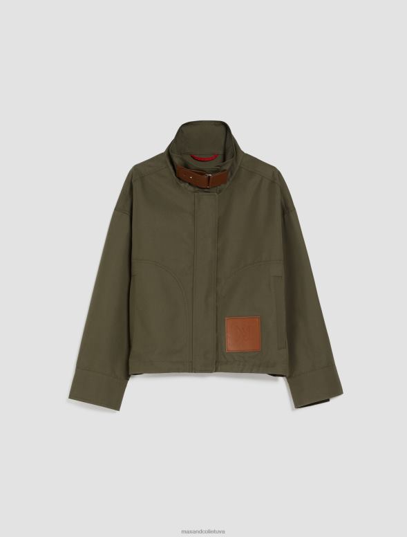apģērbu 8VJP810 haki zaļš tehniskā-gabardīna blūze sievietes MAX&Co.