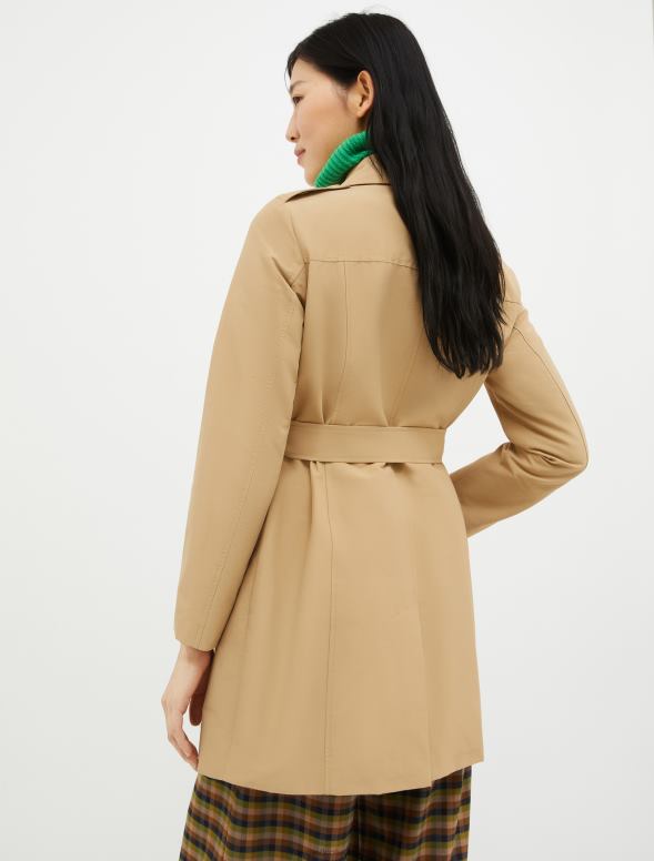 apģērbu 8VJP820 brūns tehniskais-kokvilnas trencis sievietes MAX&Co.