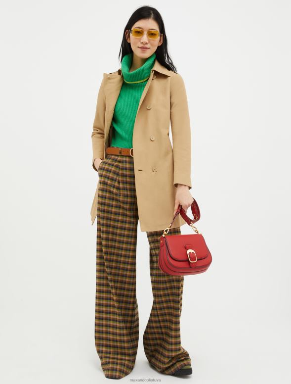 apģērbu 8VJP820 brūns tehniskais-kokvilnas trencis sievietes MAX&Co.