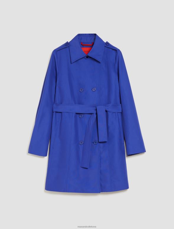 apģērbu 8VJP824 pusnakts zils divrindu trencis sievietes MAX&Co.