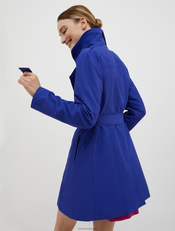 apģērbu 8VJP824 pusnakts zils divrindu trencis sievietes MAX&Co.