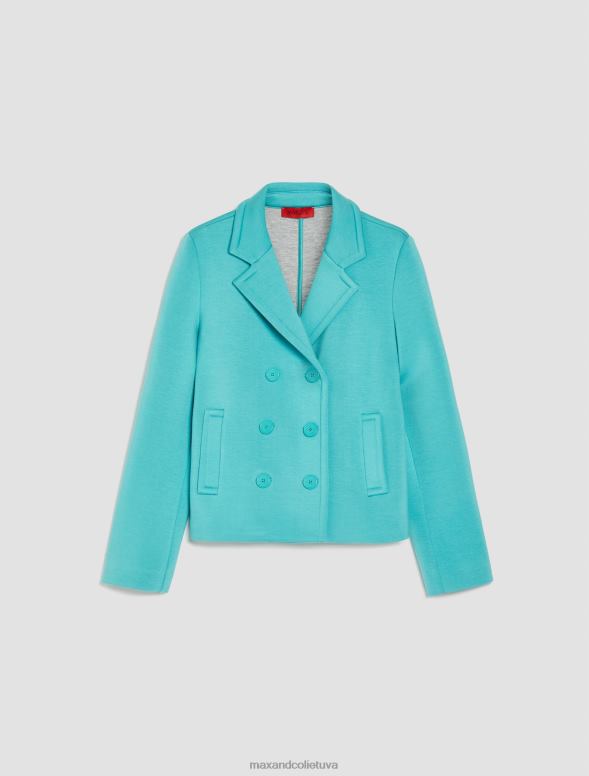 apģērbu 8VJP825 gaiši zils divrindu džersija pāvs sievietes MAX&Co.