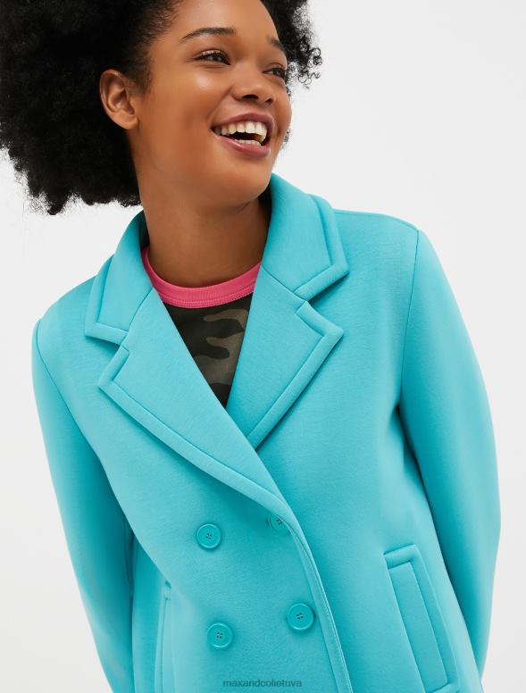 apģērbu 8VJP825 gaiši zils divrindu džersija pāvs sievietes MAX&Co.