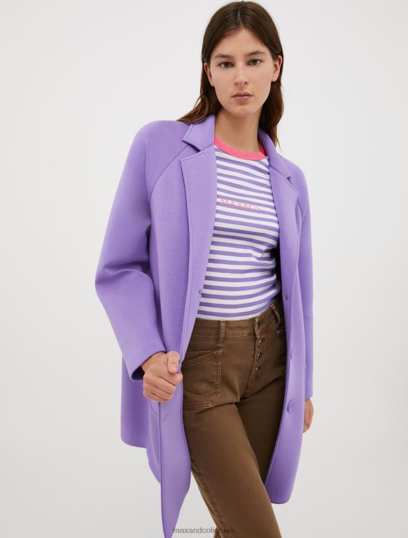 apģērbu 8VJP828 ceriņi pārklāts-jersey mētelis sievietes MAX&Co.