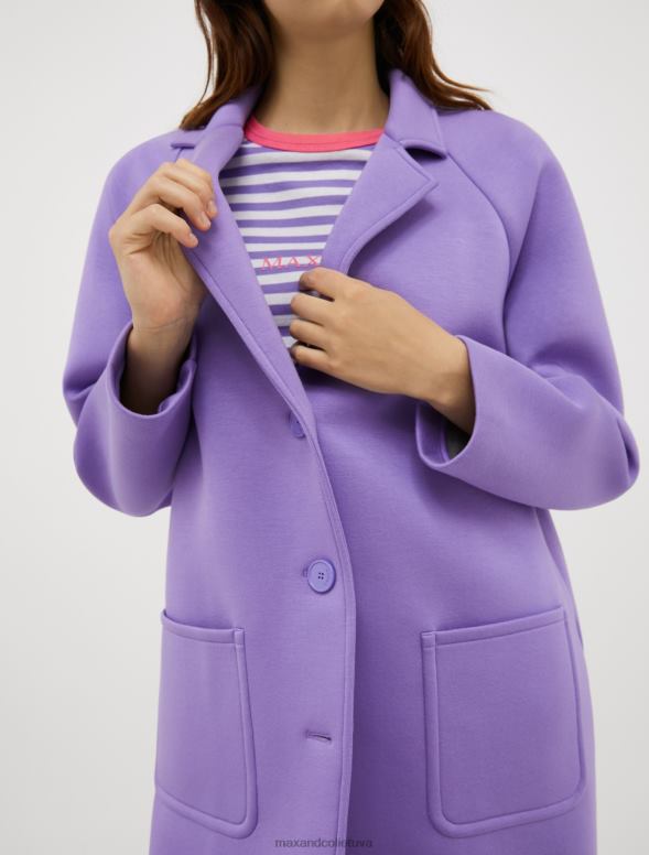 apģērbu 8VJP828 ceriņi pārklāts-jersey mētelis sievietes MAX&Co.