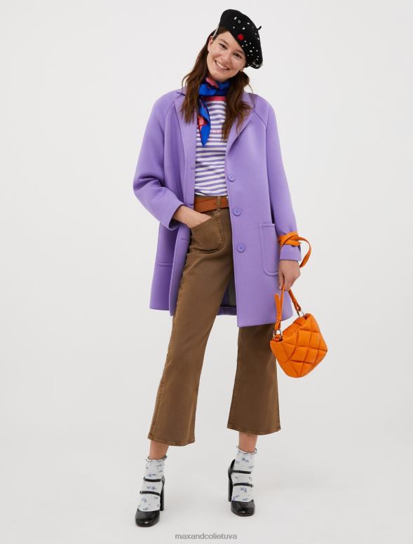 apģērbu 8VJP828 ceriņi pārklāts-jersey mētelis sievietes MAX&Co.