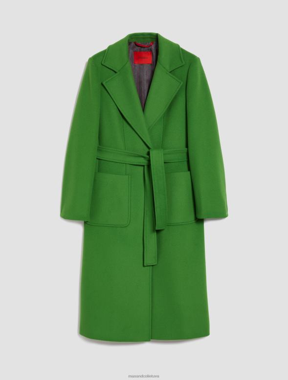 apģērbu 8VJP850 zaļš bēguļojošs vilnas mētelis sievietes MAX&Co.