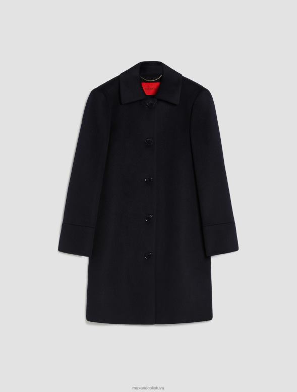 apģērbu 8VJP851 pusnakts zils tīras vilnas mētelis sievietes MAX&Co.