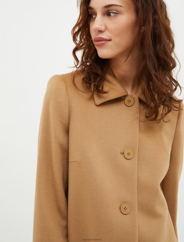 apģērbu 8VJP852 kamielis tīras vilnas mētelis sievietes MAX&Co.