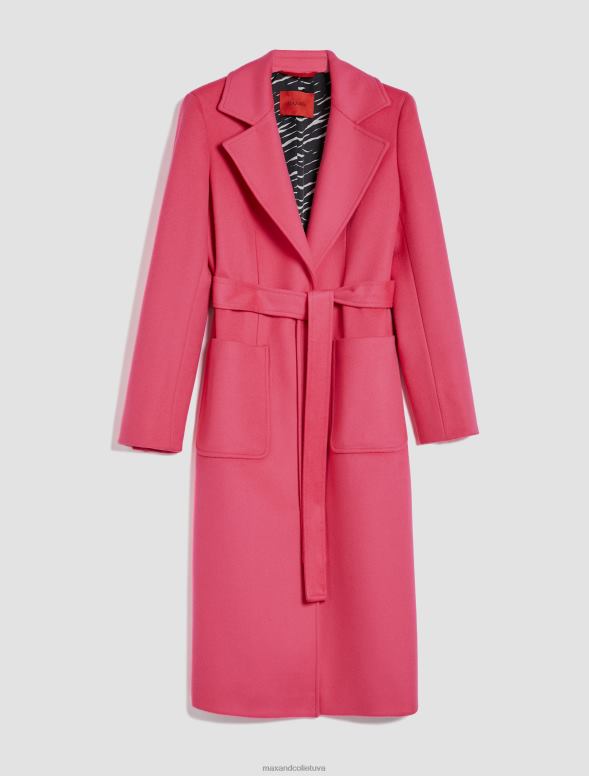 apģērbu 8VJP857 fuksija bēguļojošs vilnas mētelis sievietes MAX&Co.