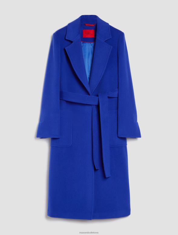 apģērbu 8VJP862 Ķīnas zils bēguļojošs vilnas mētelis sievietes MAX&Co.