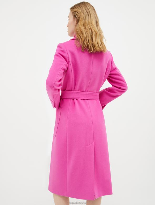 apģērbu 8VJP863 šokējoši rozā bēguļojošs vilnas mētelis sievietes MAX&Co.