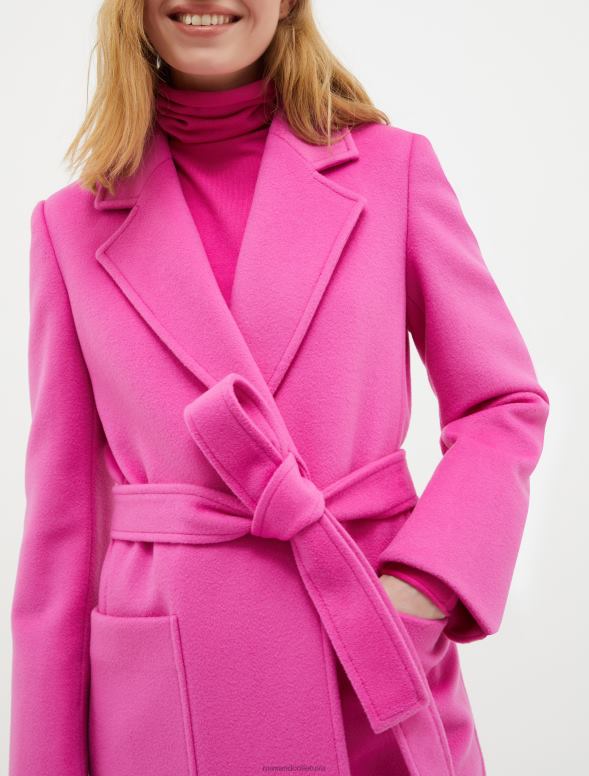 apģērbu 8VJP863 šokējoši rozā bēguļojošs vilnas mētelis sievietes MAX&Co.