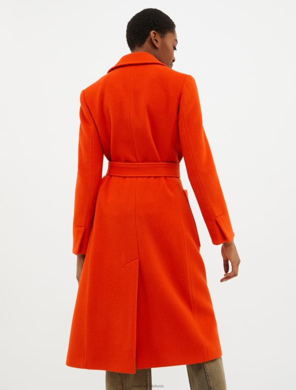 apģērbu 8VJP865 apelsīns bēguļojošs vilnas mētelis sievietes MAX&Co.
