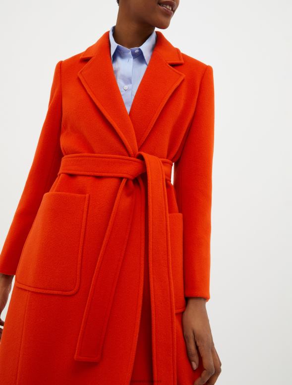 apģērbu 8VJP865 apelsīns bēguļojošs vilnas mētelis sievietes MAX&Co.