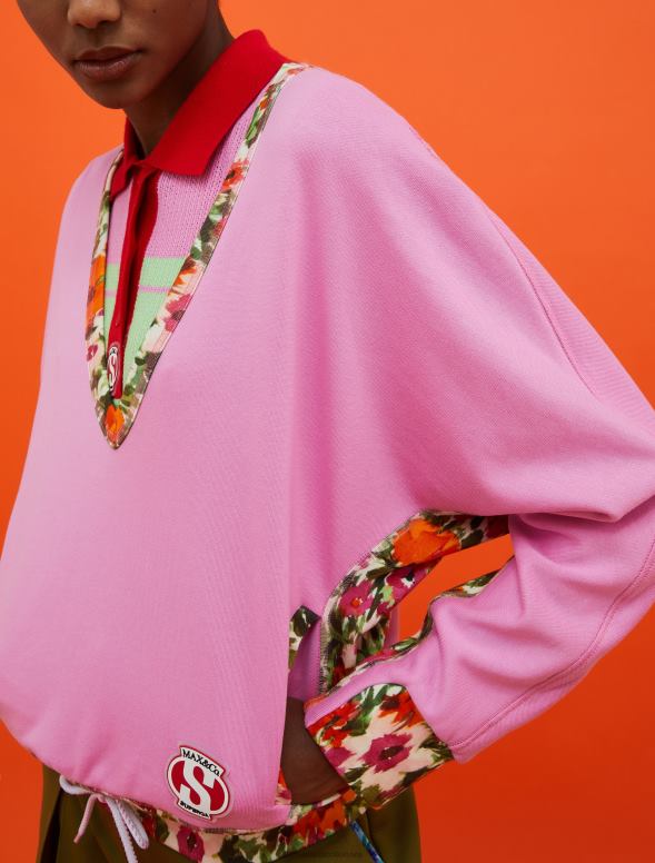 apģērbu 8VJP617 ceriņi superga apdrukas džemperis sievietes MAX&Co.