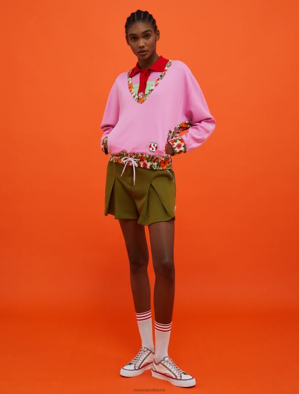 apģērbu 8VJP617 ceriņi superga apdrukas džemperis sievietes MAX&Co.