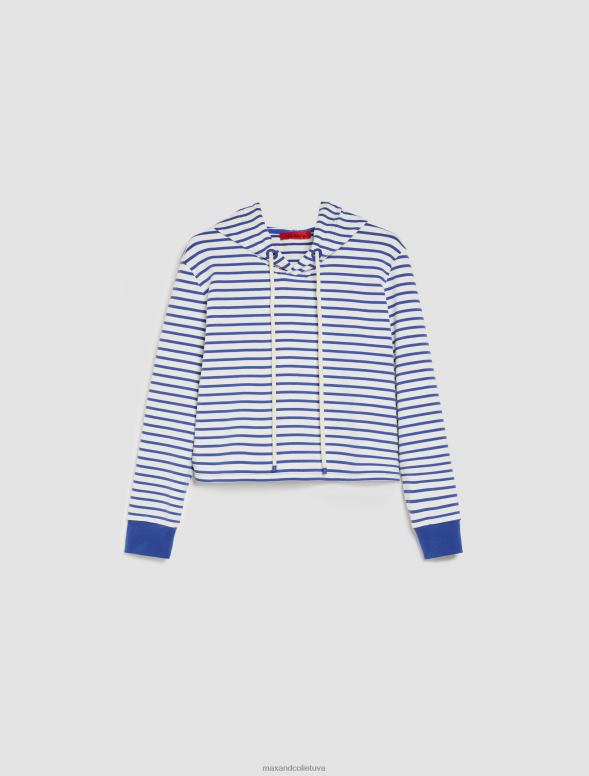 apģērbu 8VJP618 rudzupuķu zils Mariniere sporta krekls ar kapuci sievietes MAX&Co.