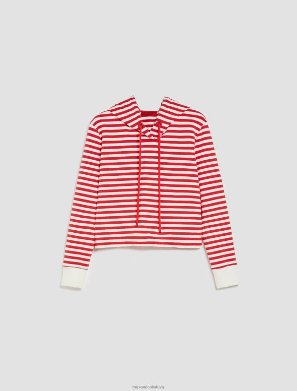 apģērbu 8VJP619 sarkans Mariniere sporta krekls ar kapuci sievietes MAX&Co.