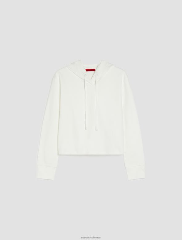 apģērbu 8VJP620 balts raksts Mariniere sporta krekls ar kapuci sievietes MAX&Co.