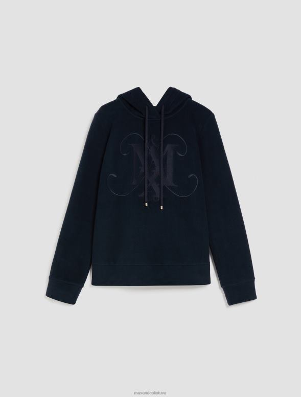 apģērbu 8VJP635 pusnakts zils monogramma hoody sievietes MAX&Co.