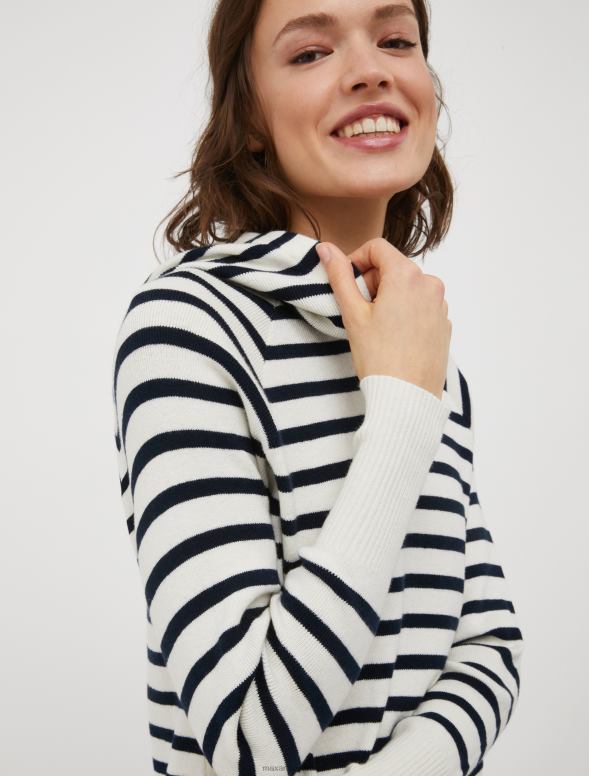 apģērbu 8VJP642 optika balta kokvilnas un kašmira kapuci sievietes MAX&Co.