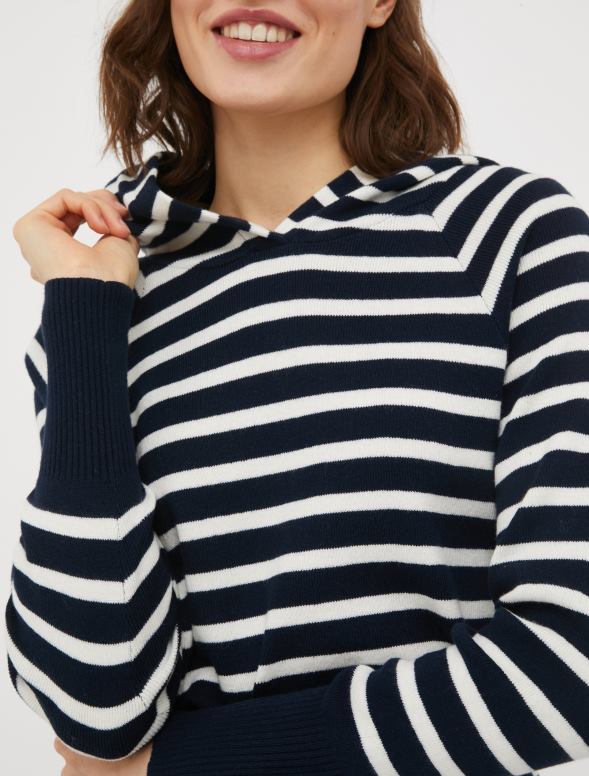 apģērbu 8VJP643 jūras zils kokvilnas un kašmira kapuci sievietes MAX&Co.