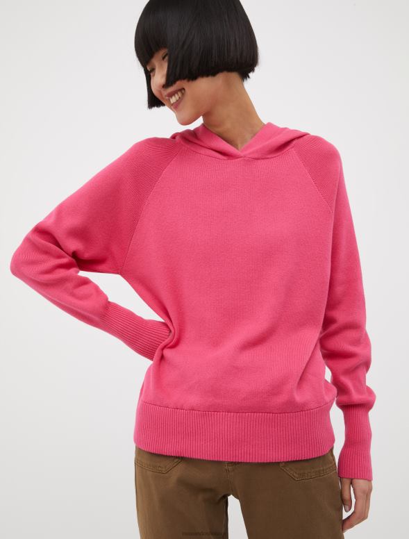 apģērbu 8VJP646 rozā kokvilnas un kašmira kapuci sievietes MAX&Co.